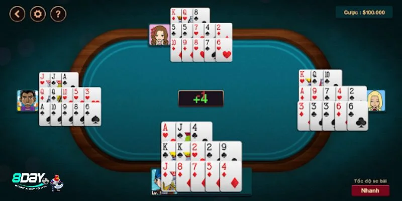 Game bài Mậu Binh online tại nhà cái 8DAY thu hút hàng nghìn người chơi.